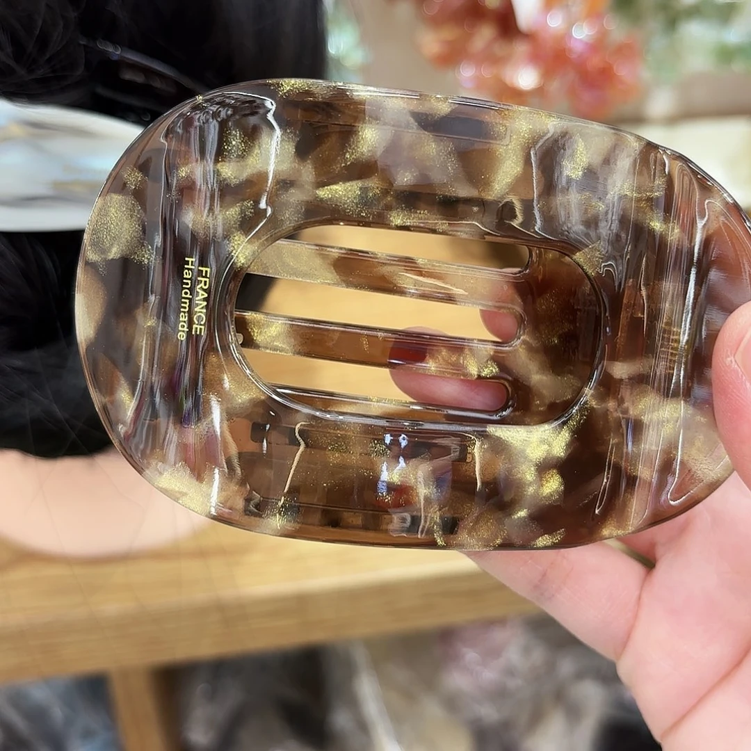 皮质铁合金懒人夹一个