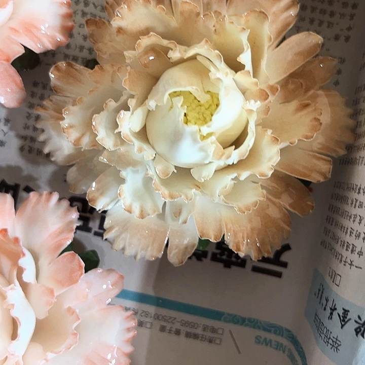 陶瓷花花摆件，花束
