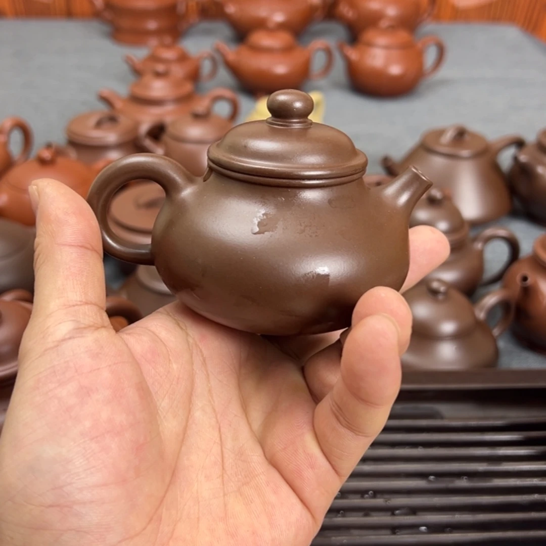*****茶壶紫砂老紫泥150ml容天