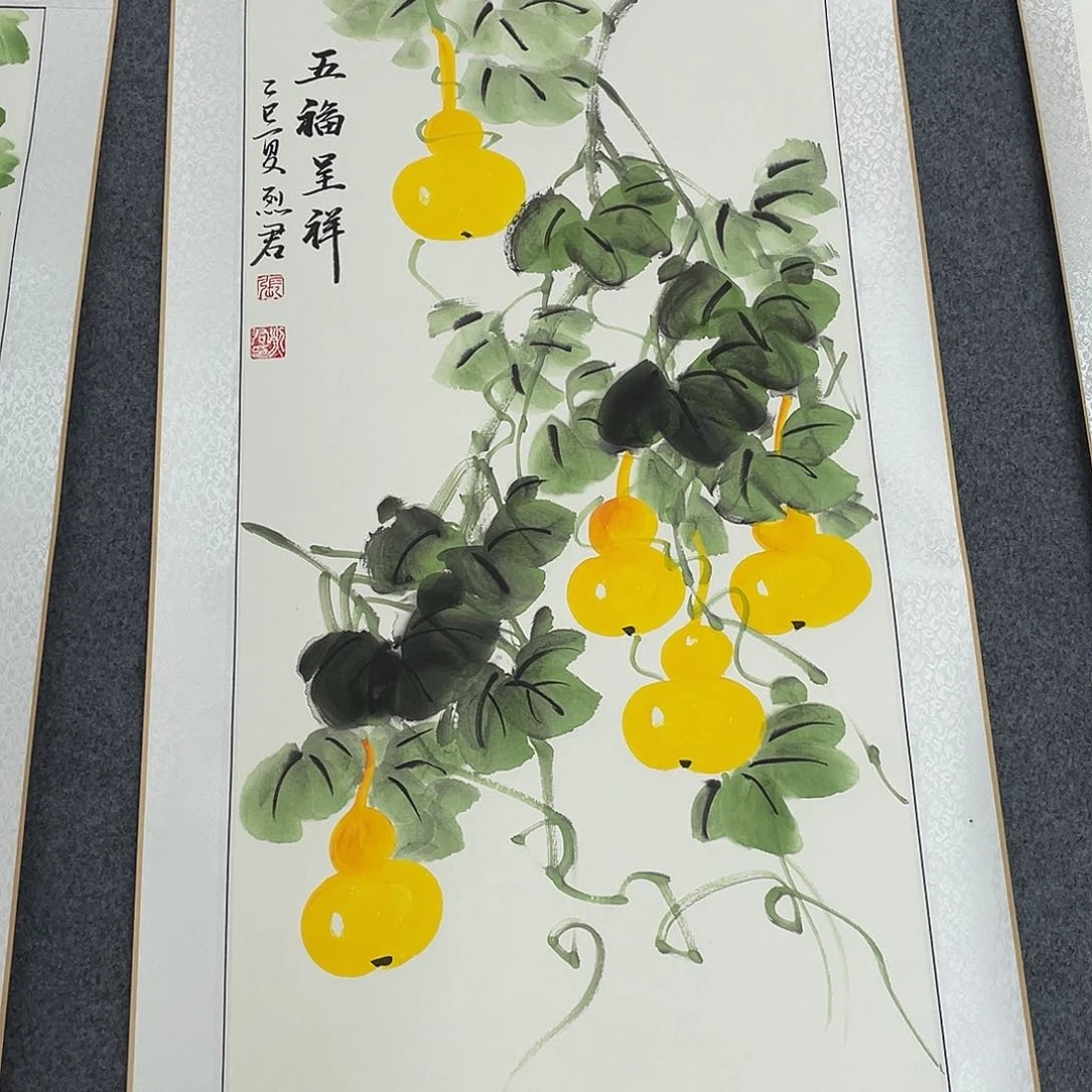 国画手绘手写作品