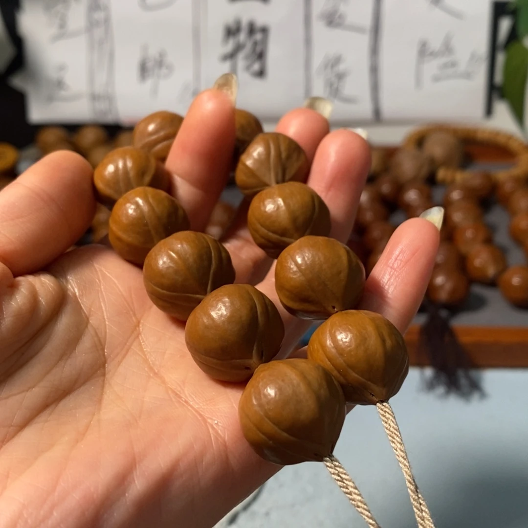 橄榄核手串?****?0281全品老树铁核11+1颗+鬼脸