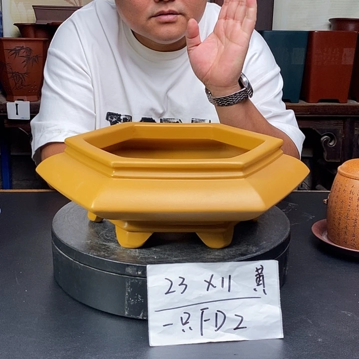 紫砂花盆货号一只FD2