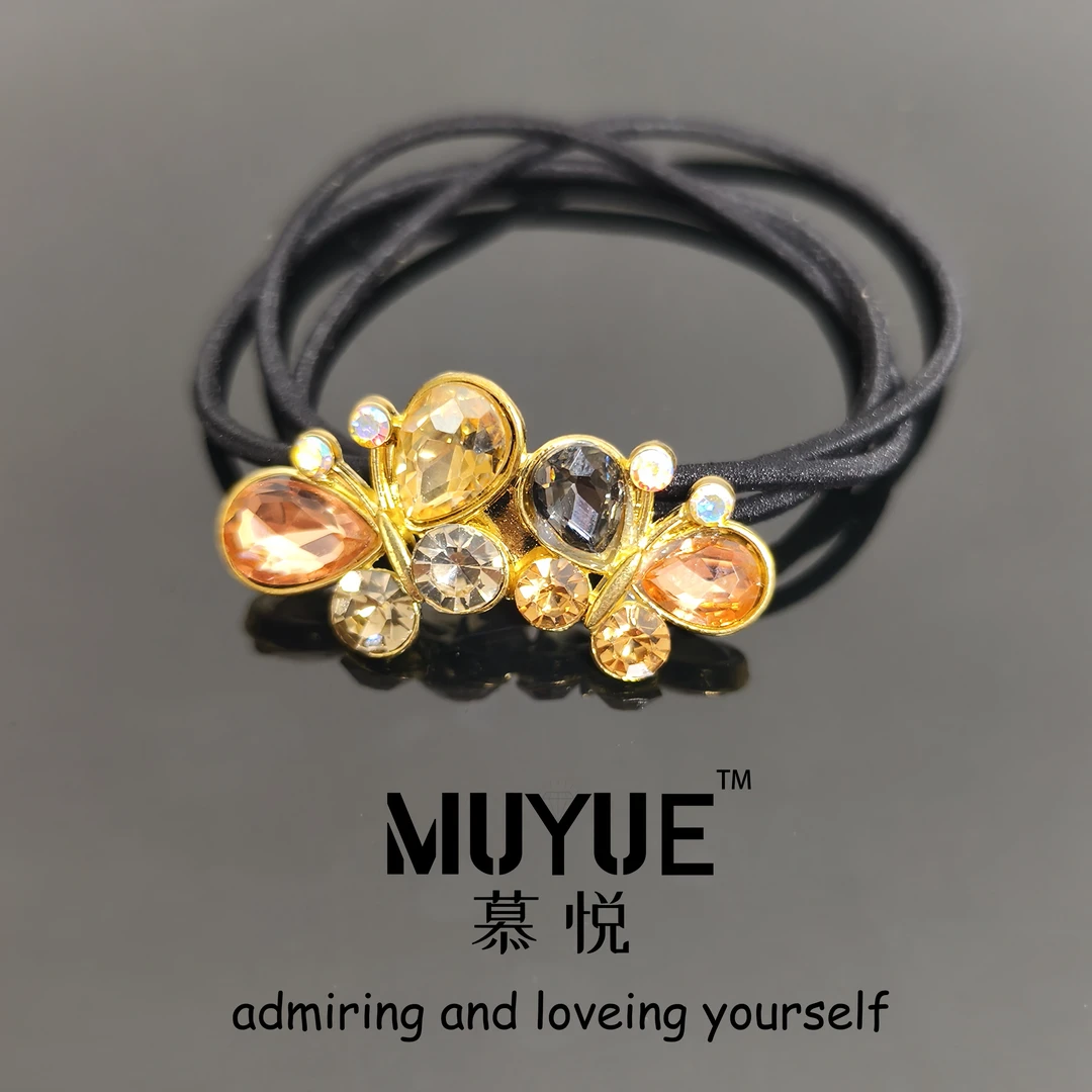 【慕悦】原创设计师款冰丝水晶头绳7024