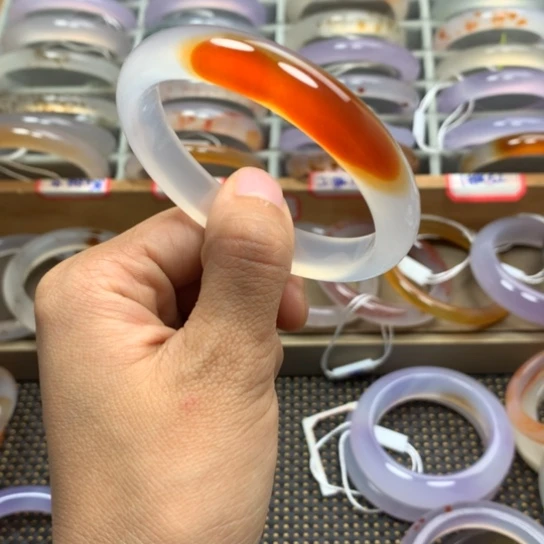 玛瑙/玉髓未镶嵌手镯内径54.7