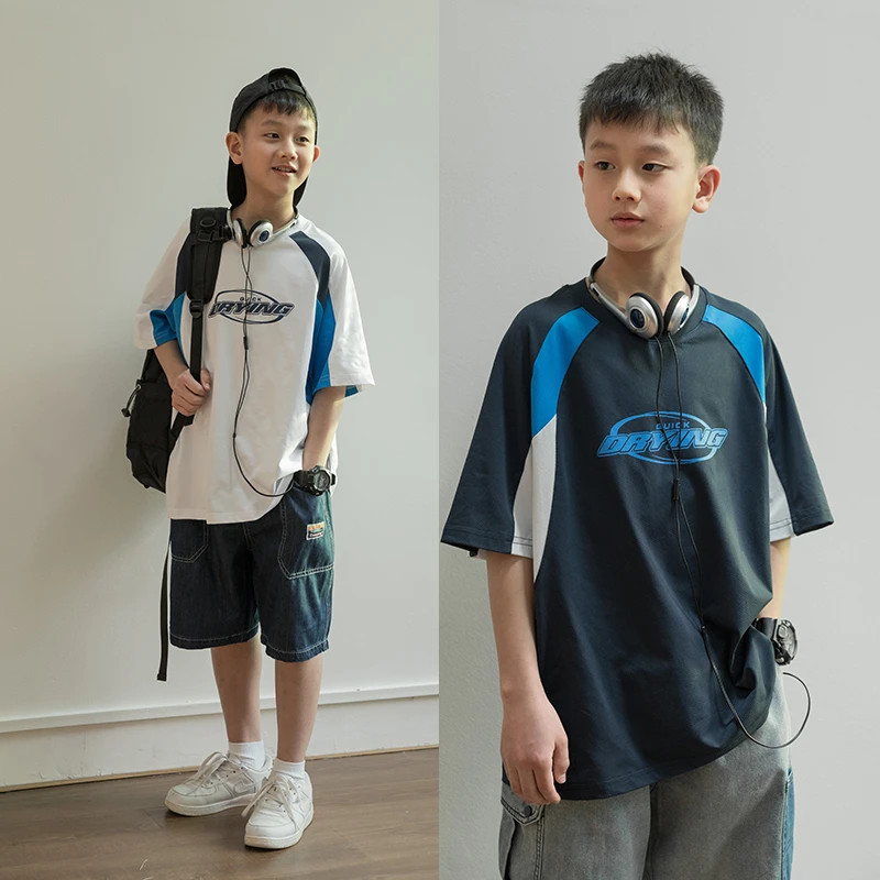 【卡七家童装】儿童透气网眼运动短袖