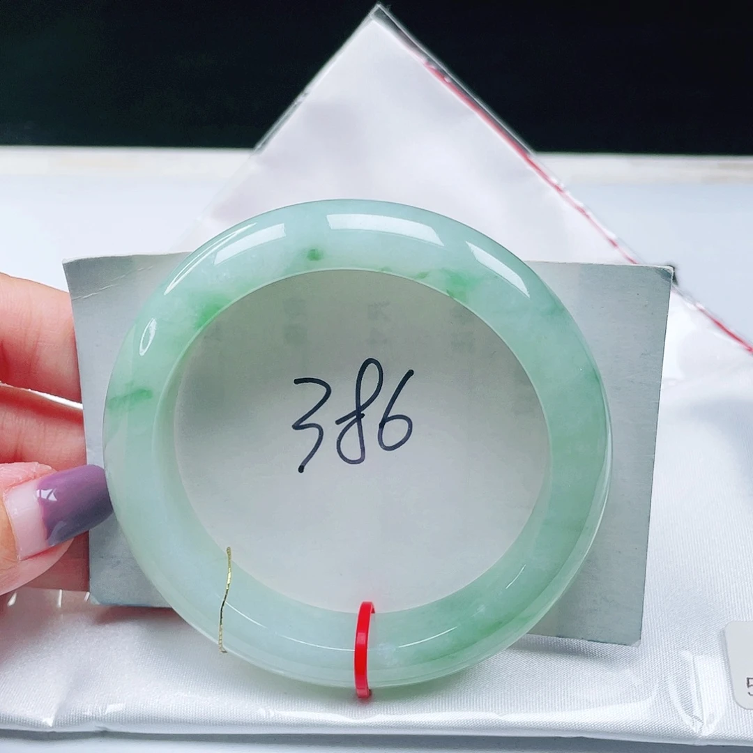 翡翠未镶嵌手镯缅甸翡翠57+