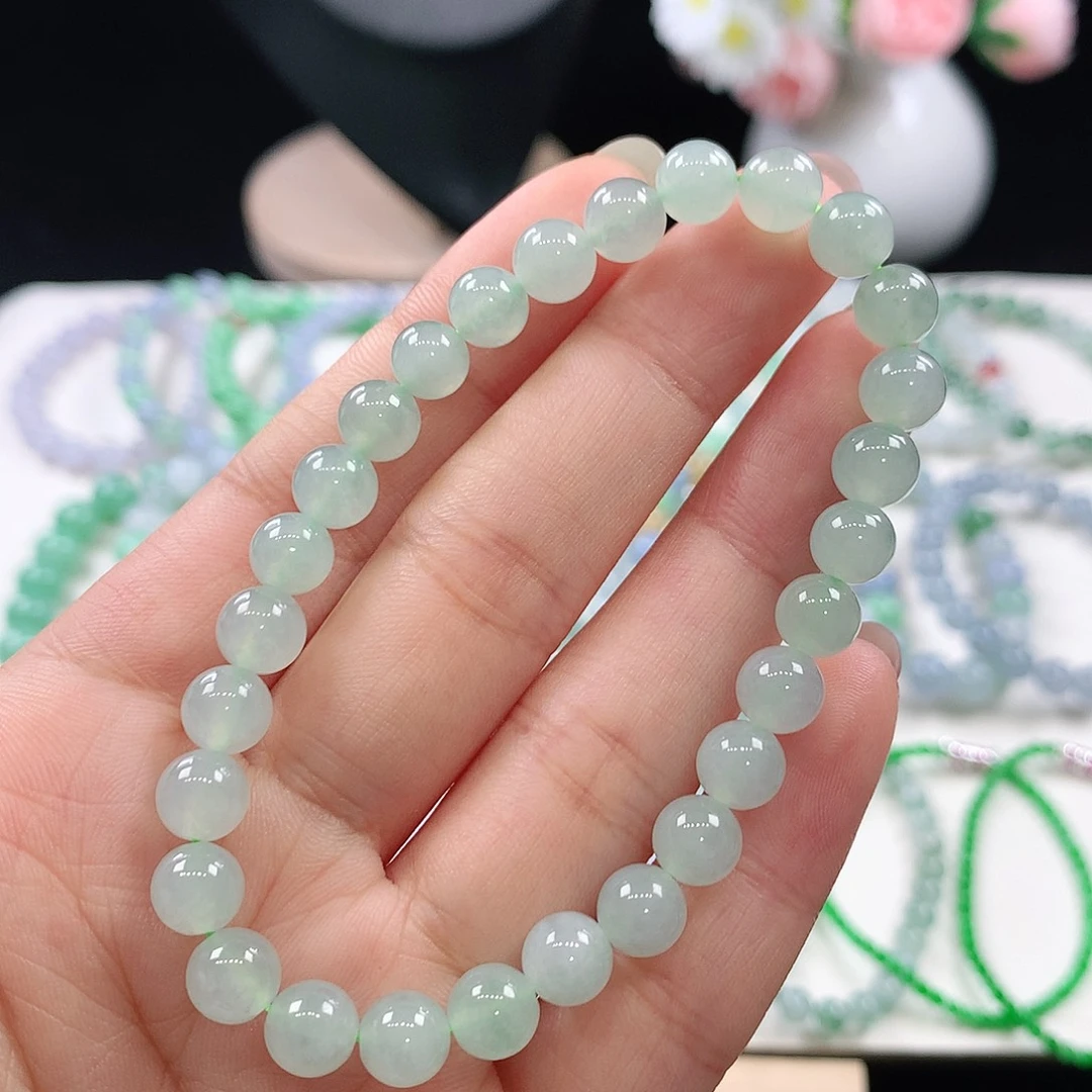 翡翠未镶嵌手链7mm