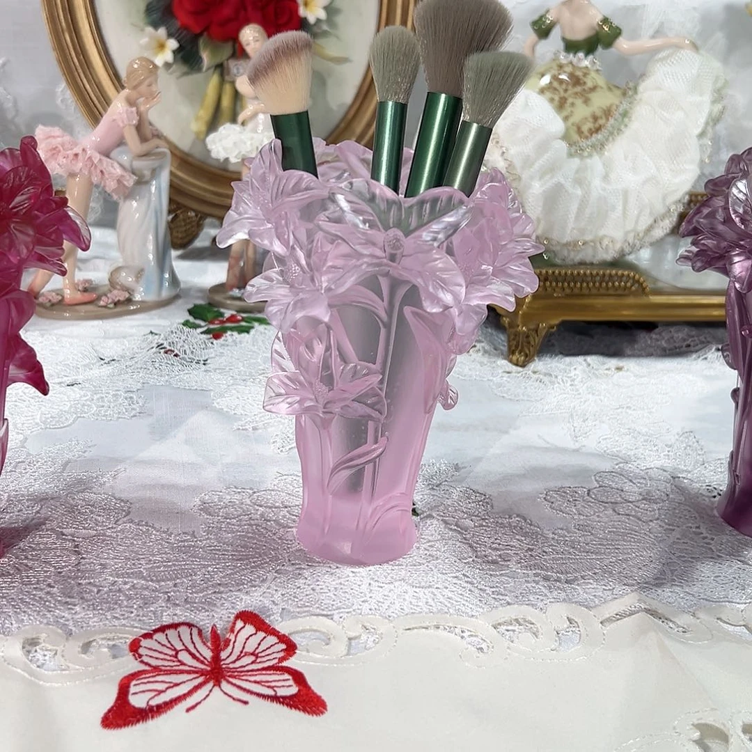 陶瓷QAA408粉色紫薇花瓶