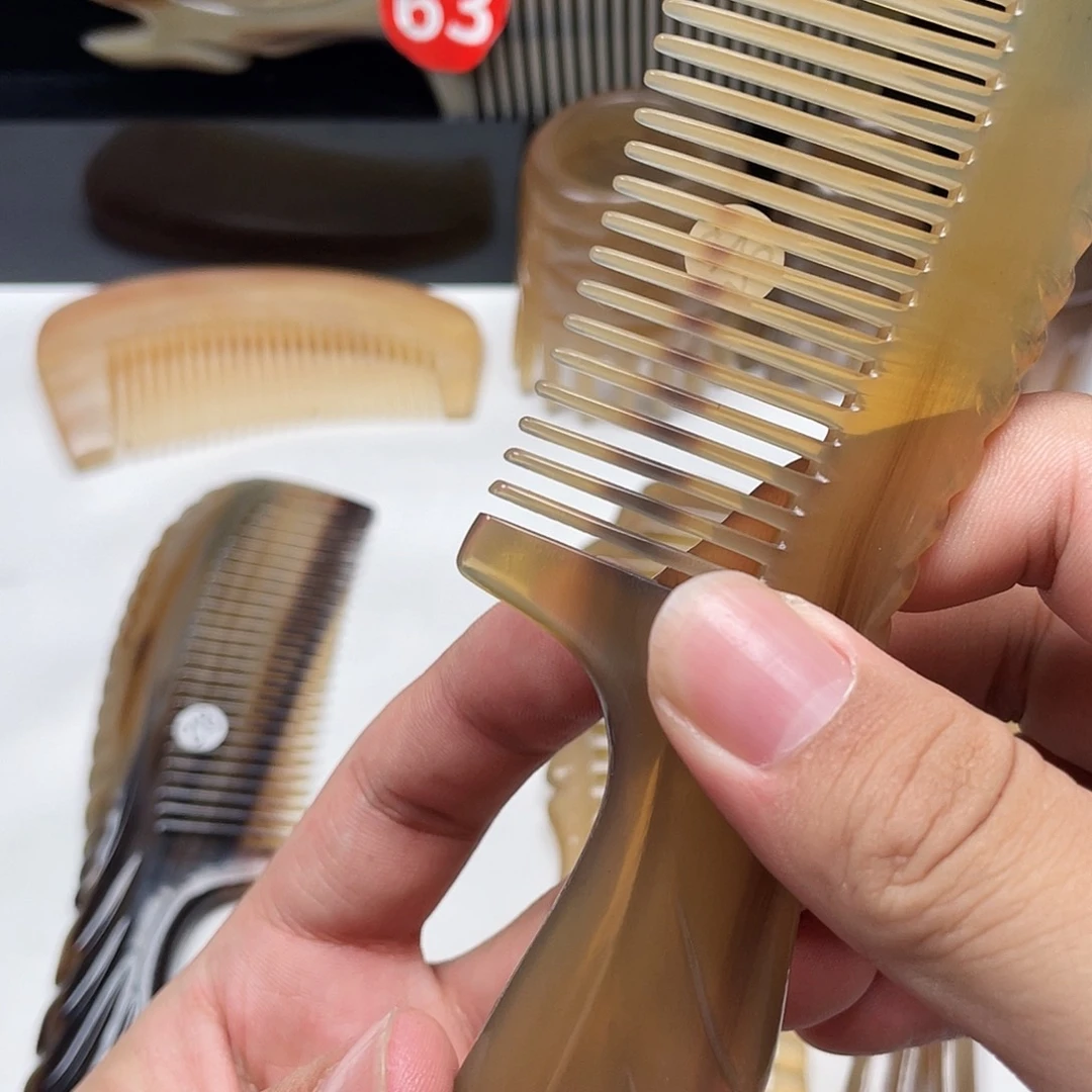 纯手工制作牛角梳微瑕243