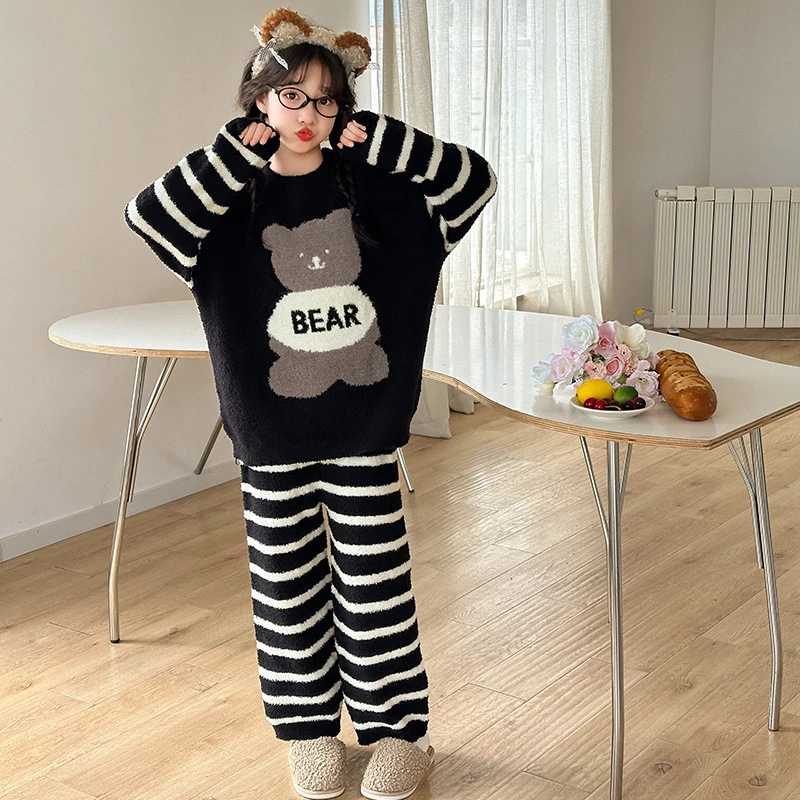 巴拉巴拉男孩女孩女童睡衣2025新款大童秋季家居服儿童初中生秋冬