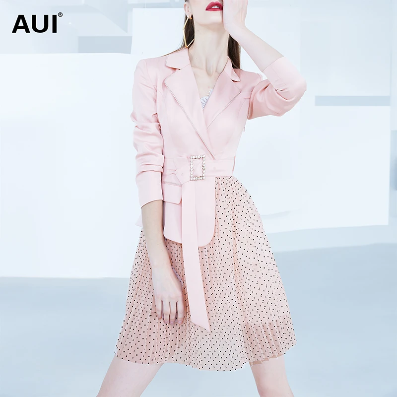 【娘娘专属】AUI时尚设计感西装连衣裙气质西服-21C047782