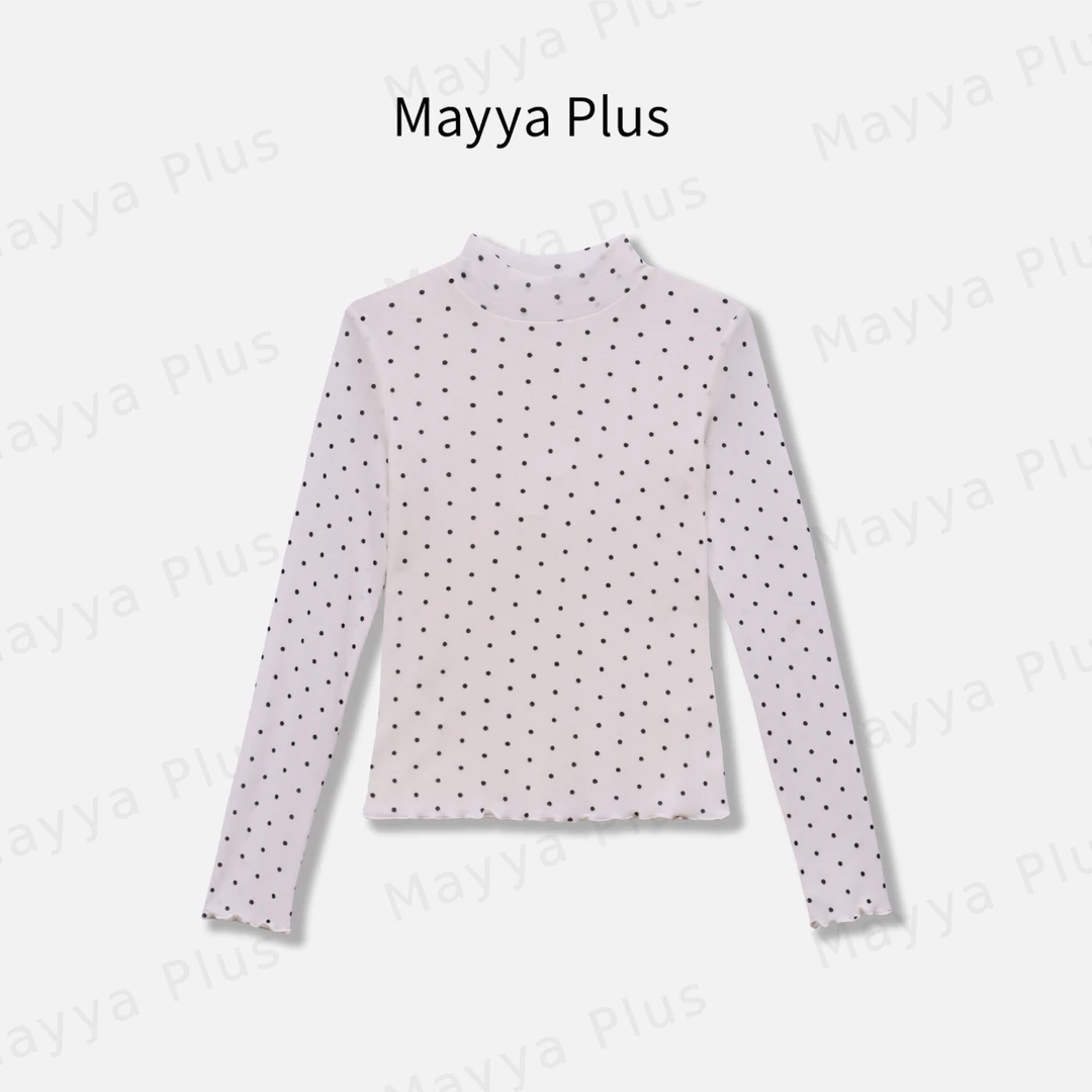 【时髦配方】Mayya Plus麦芽定制法式流光风针织衫打底上衣32536009