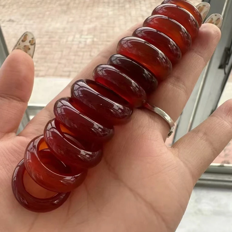 天然红玛瑙戒指戒圈