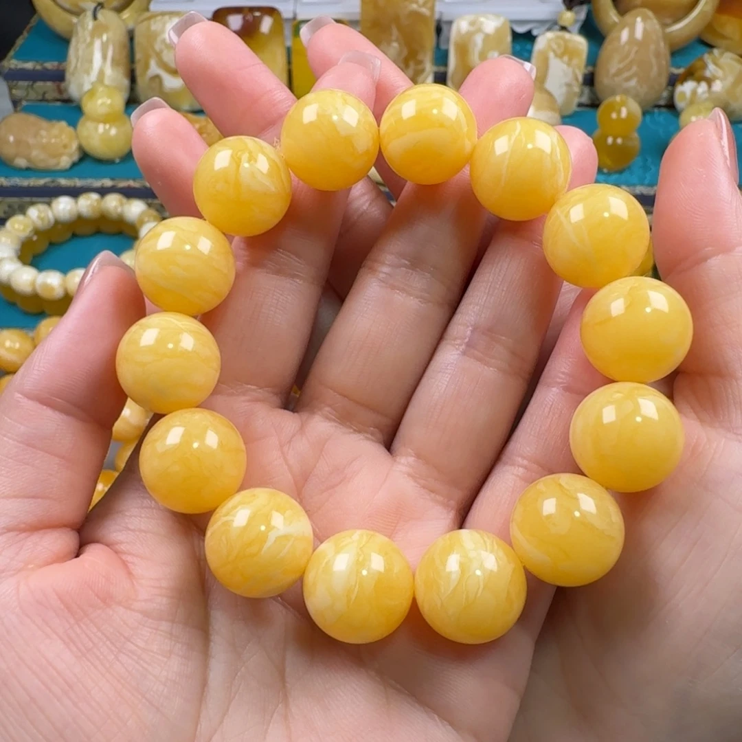 琥珀未镶嵌手链同料