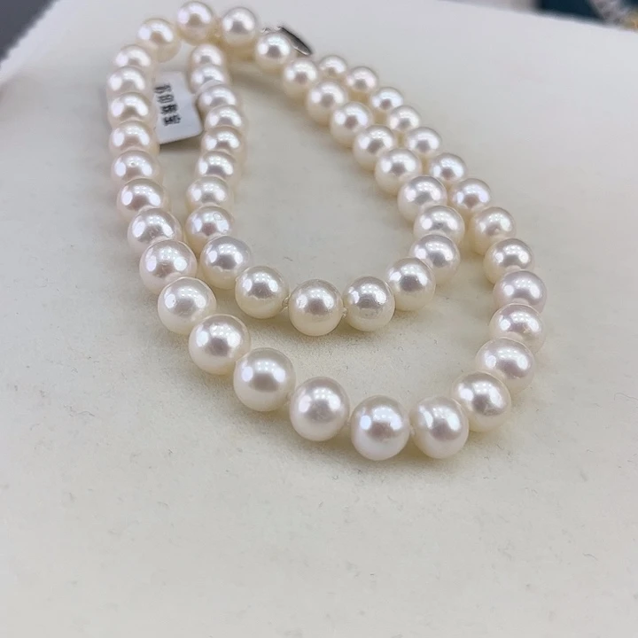 淡水珍珠银S925镶嵌颈饰8➕极光炫彩高品