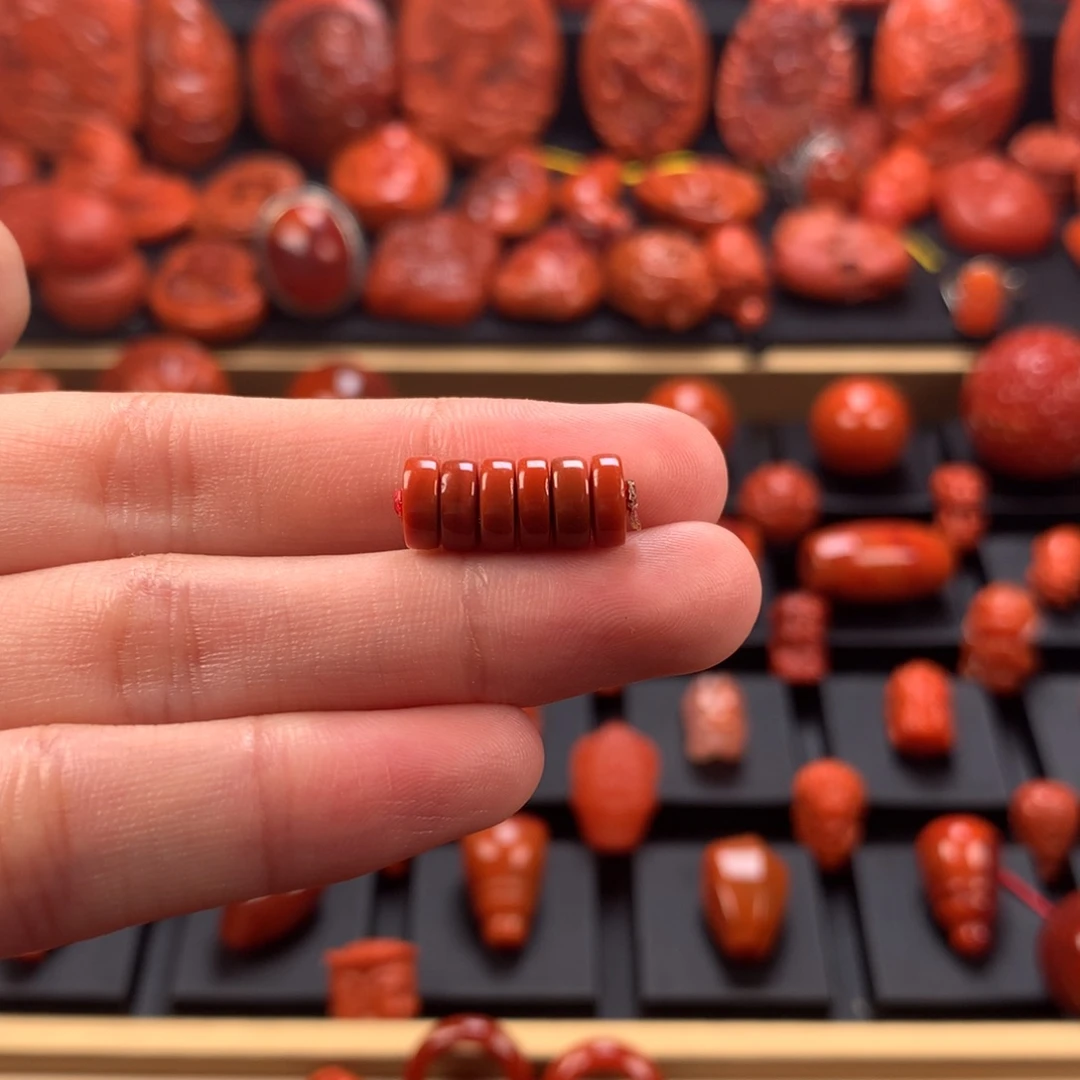 未镶嵌隔片6.9mm南红玛瑙