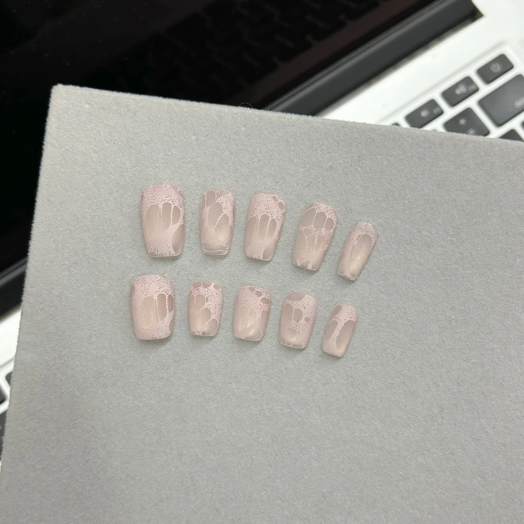 【粉水】纯手工美甲款式推荐2025爆款美甲无钻穿戴甲高颜值短款甲片