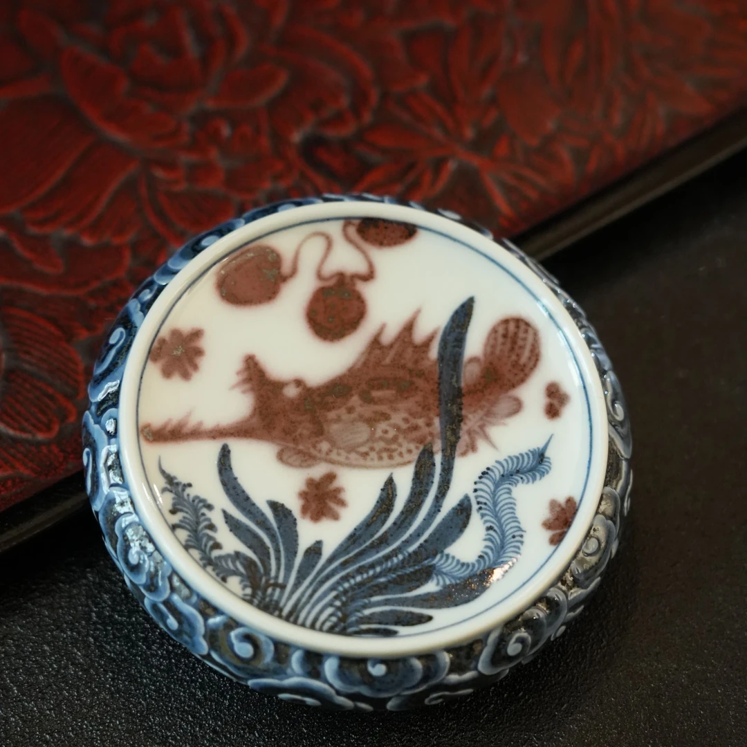 【雲梦】畅怀堂-富鳜相莲祥云雕刻盖置（活动中）