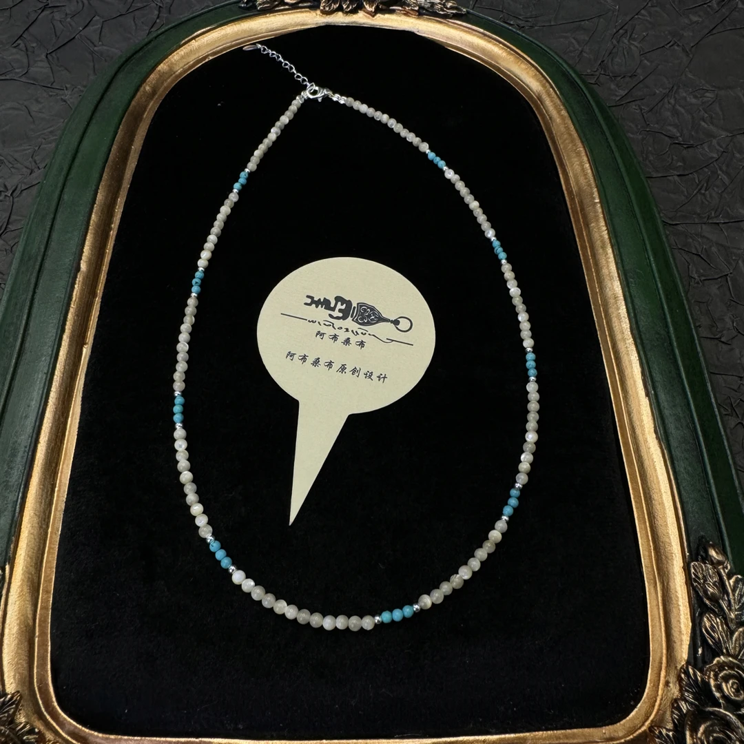 坠链均925银 阿布桑布原创设计s925纯银配件 藏式风格项链