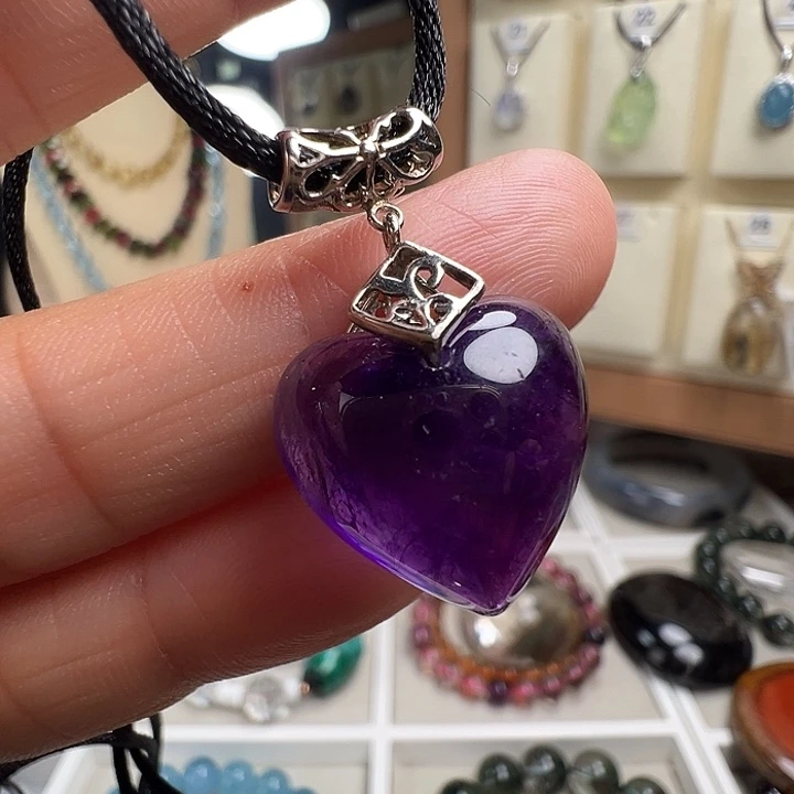 颈饰紫晶银S925镶嵌天然紫水晶