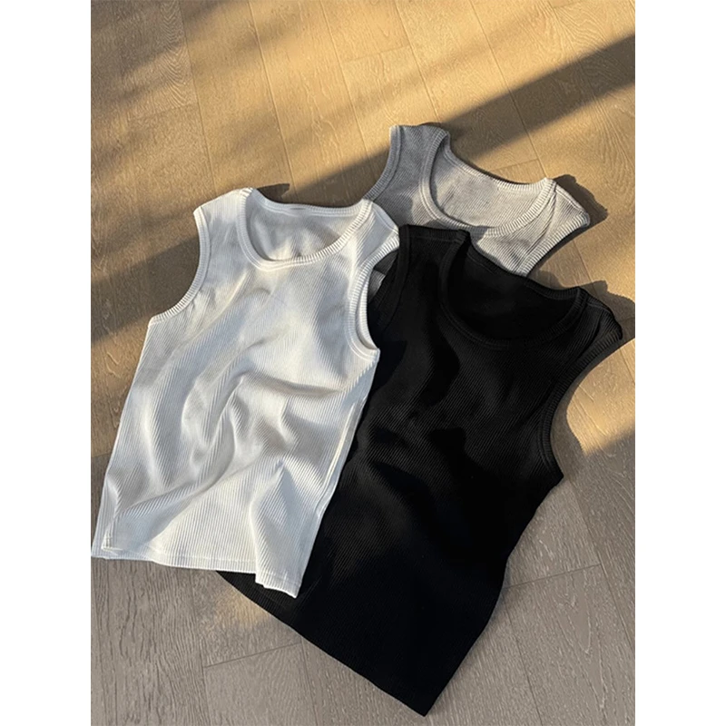 cleanfit坑条螺纹背心男款夏季美式健身吸汗无袖t恤运动坎肩汗衫