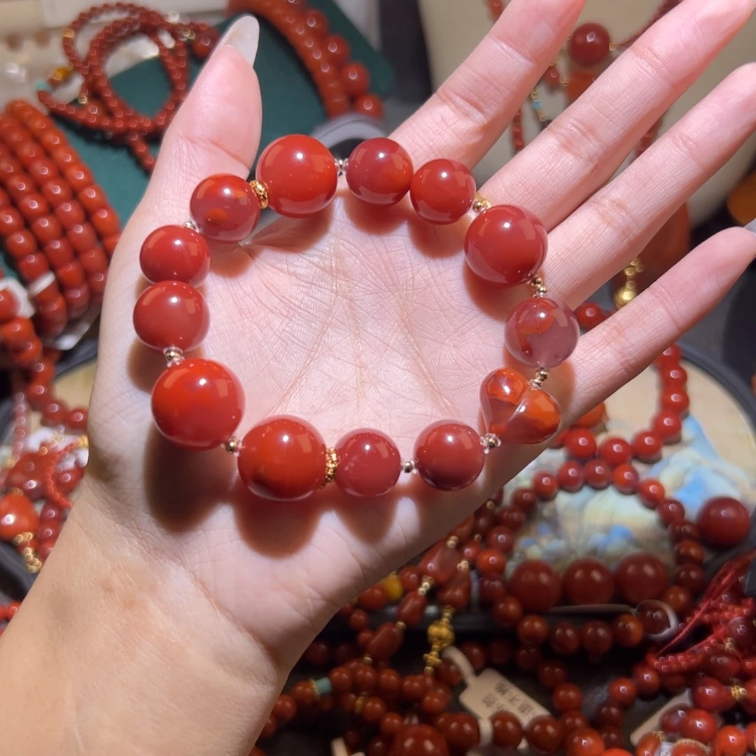 南红玛瑙未镶嵌手串13mm