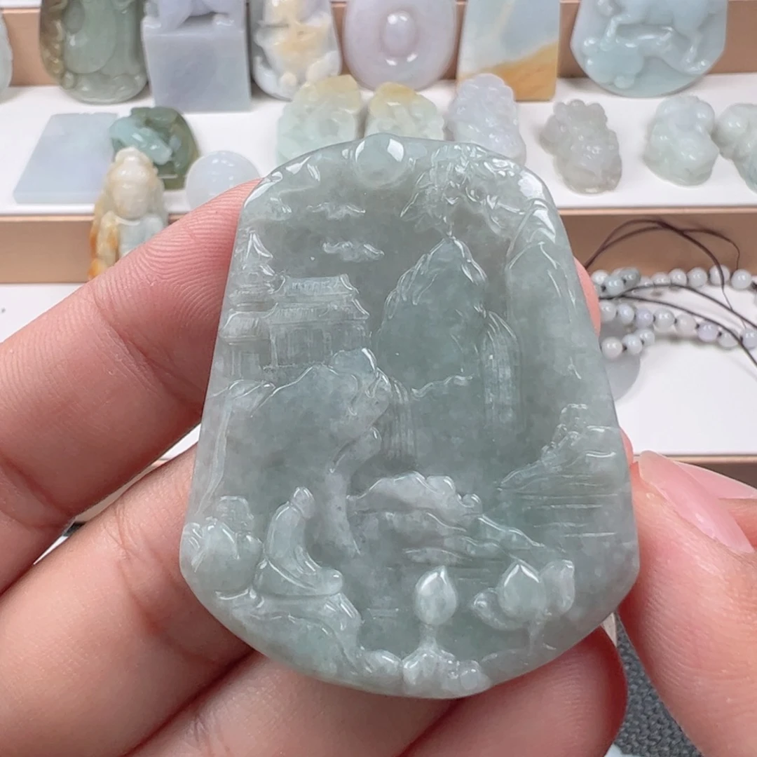 翡翠未镶嵌吊坠(不含链)