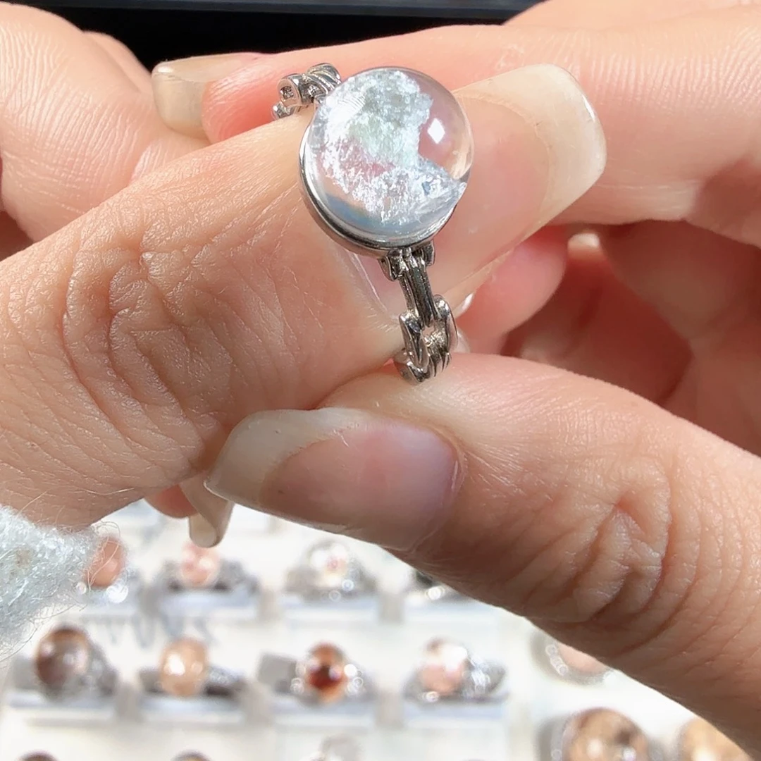 A****戒指水晶银S925镶嵌