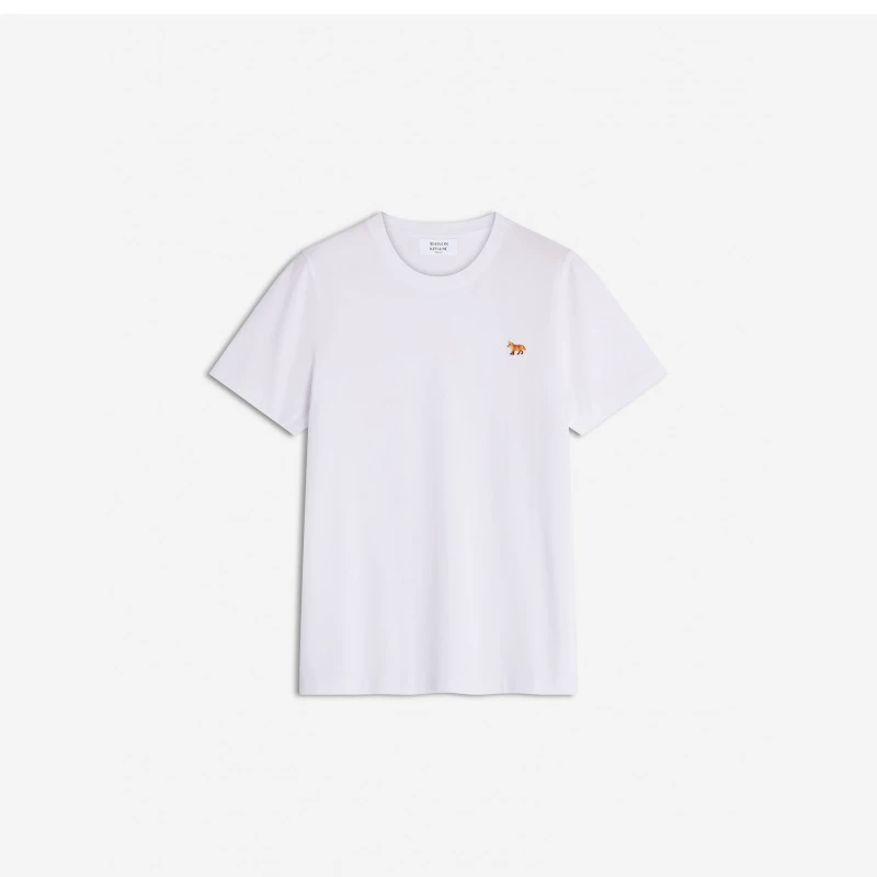 【经典系列】Maison Kitsune 女款小狐狸刺绣贴片棉质复古休闲T恤