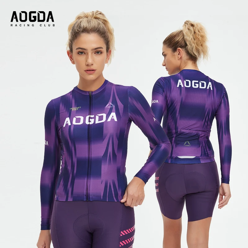 新品AOGDA春秋夏男女款自行车长袖骑行服公路车服修身竞技PRO版