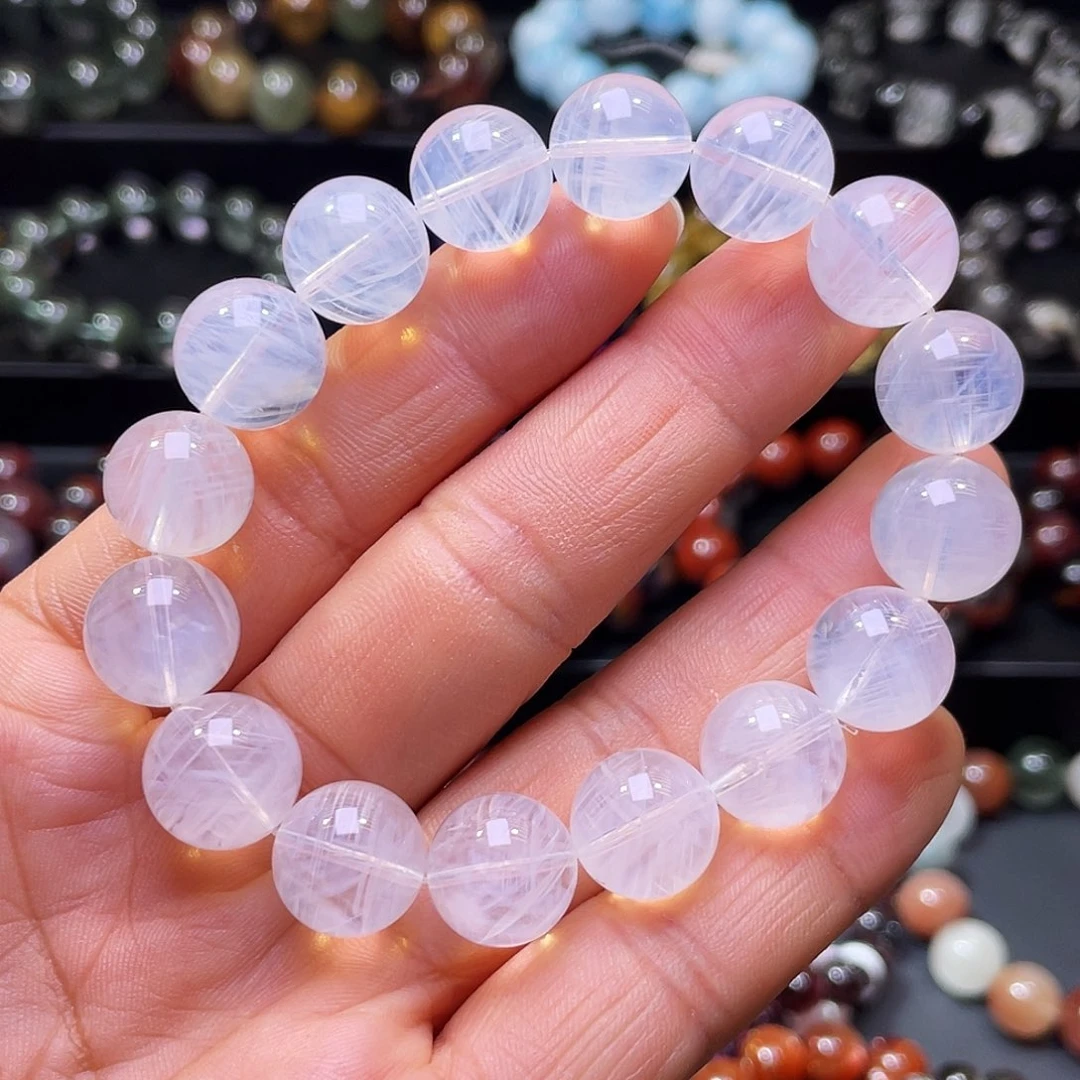 水晶未镶嵌手链蓝针手链
