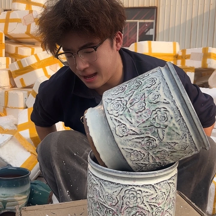 花盆紫砂宜兴紫砂粗陶花盆18/20