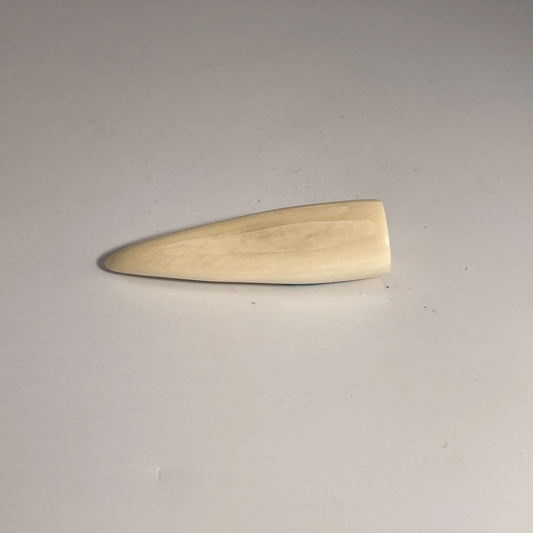 猛犸牙雕白冰料牙尖51*14*11mm假一罚四X2317
