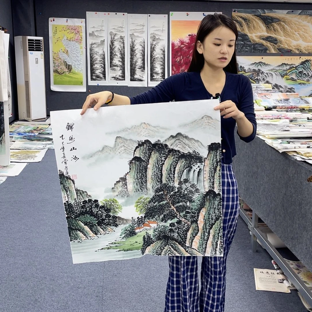 国画作品小姐姐放漏…