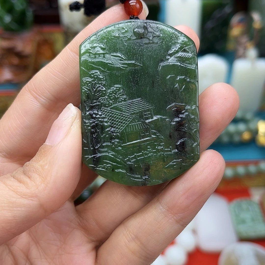 和田玉未镶嵌挂件