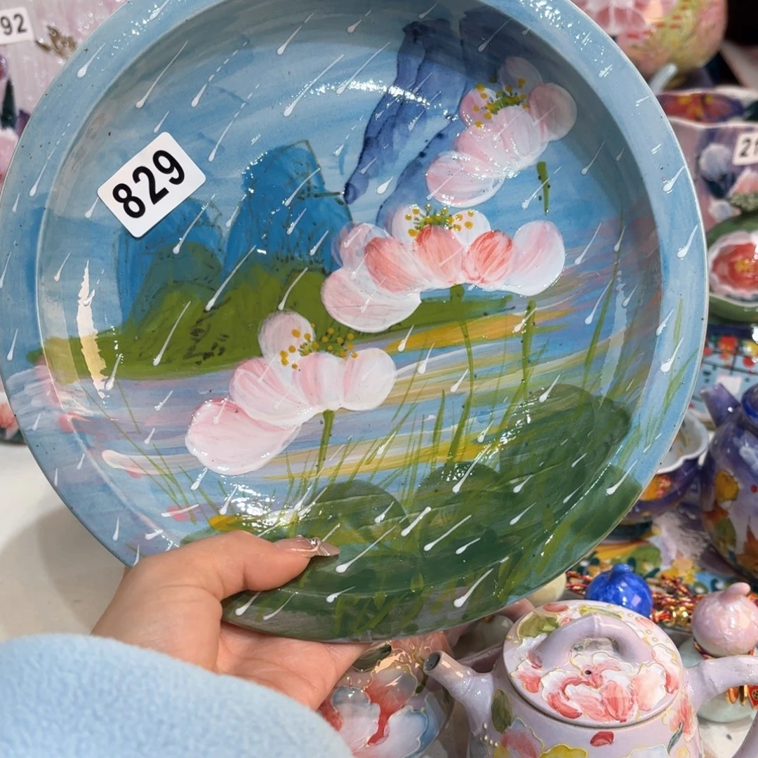 景德镇手绘高温釉下彩陶瓷茶具