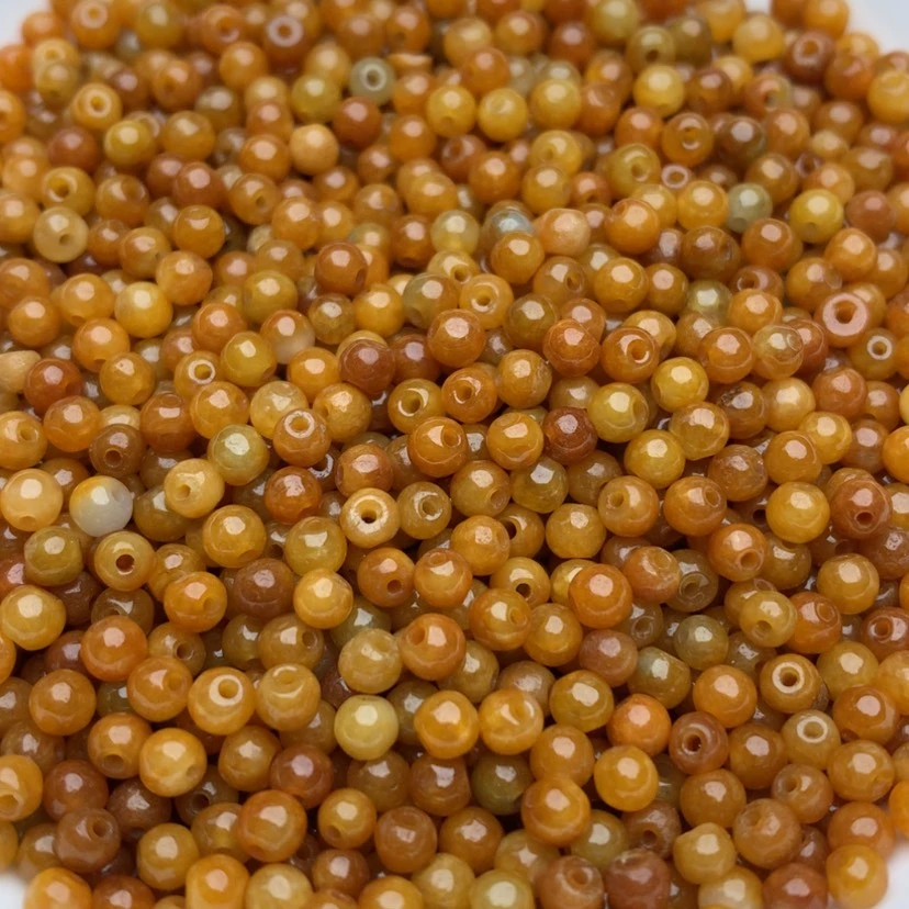 【闪购商品】翡翠手链未镶嵌卡3.5深黄100颗