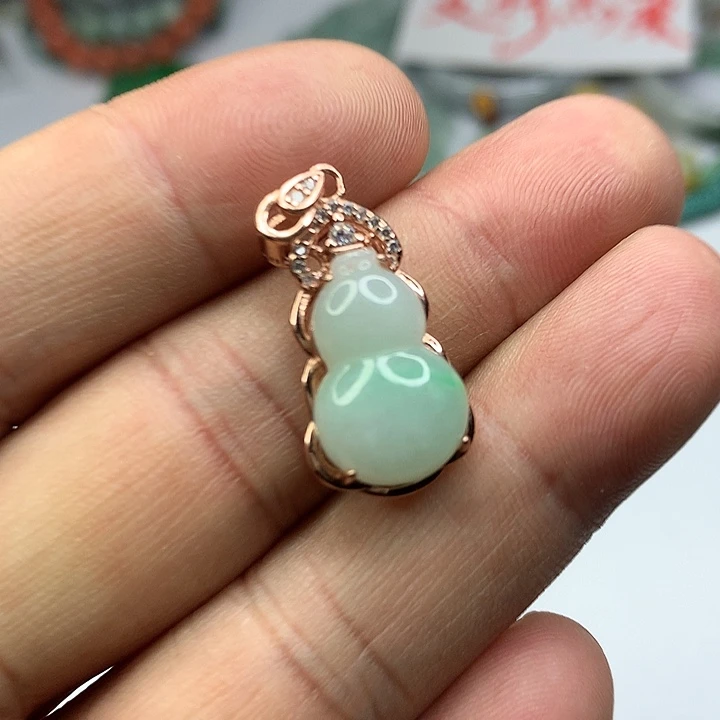 翡翠吊坠(不含链)银S925镶嵌