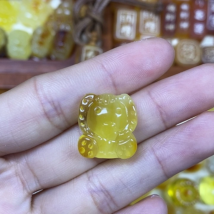 吊坠橄榄核大象34