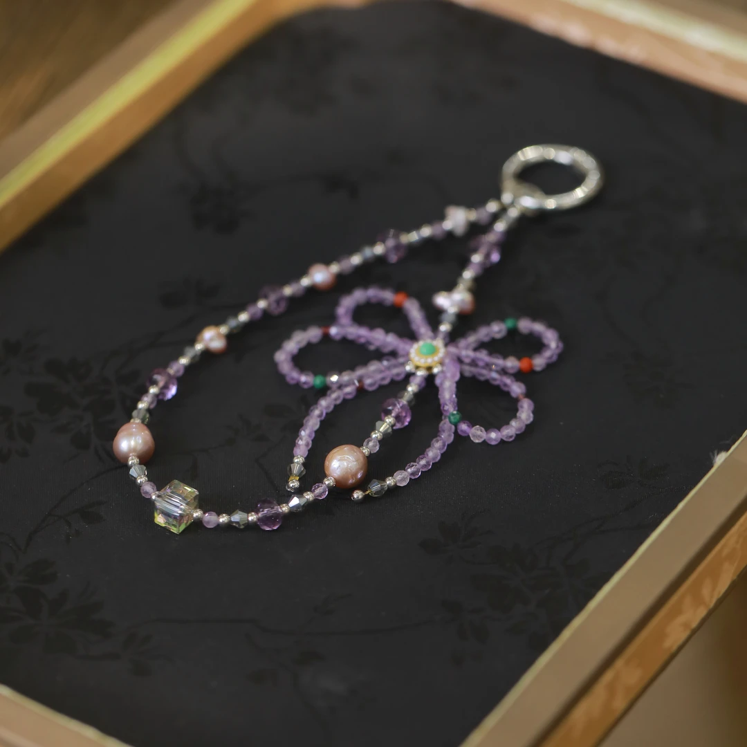 麦麦【漪涵】天然淡水珍珠 手机挂 多样性发货q