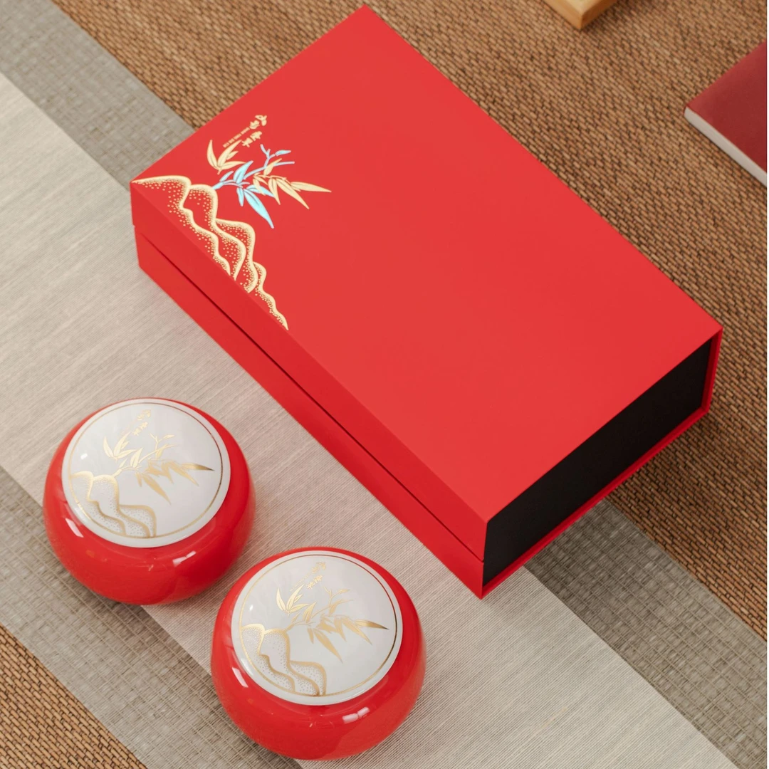 【山影叠翠】大红袍 岩茶 双陶瓷罐礼盒装 150g 过年送礼