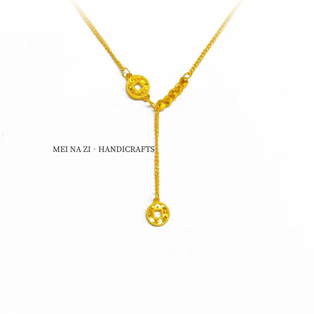 项链   予禧/ 新款铜钱碎碎冰项链项链手工时尚百搭