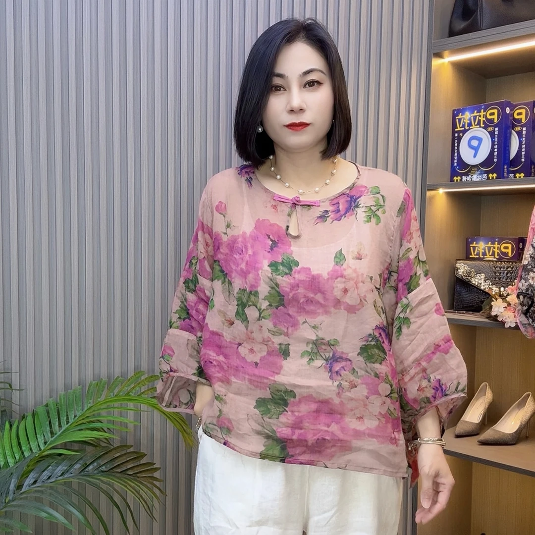 1079款苎麻圆领衫