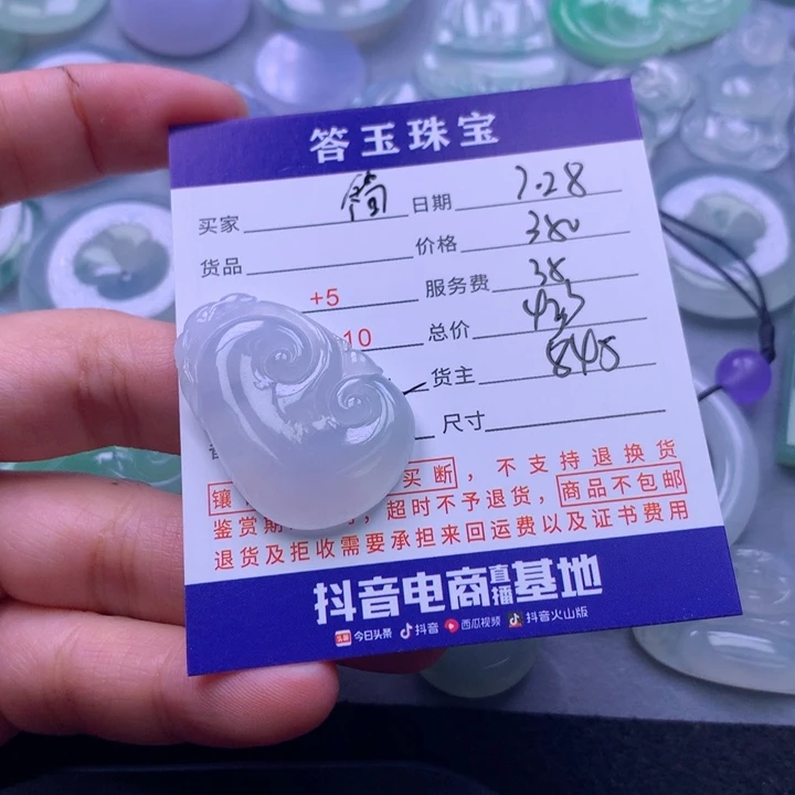 翡翠未镶嵌颈饰简****扣