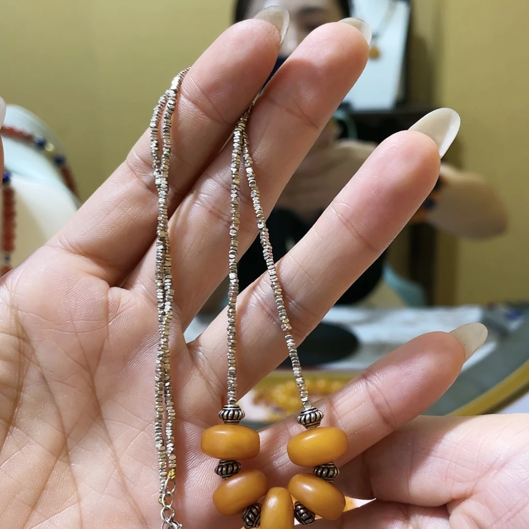 【闪购商品】手链琥珀银S925镶嵌