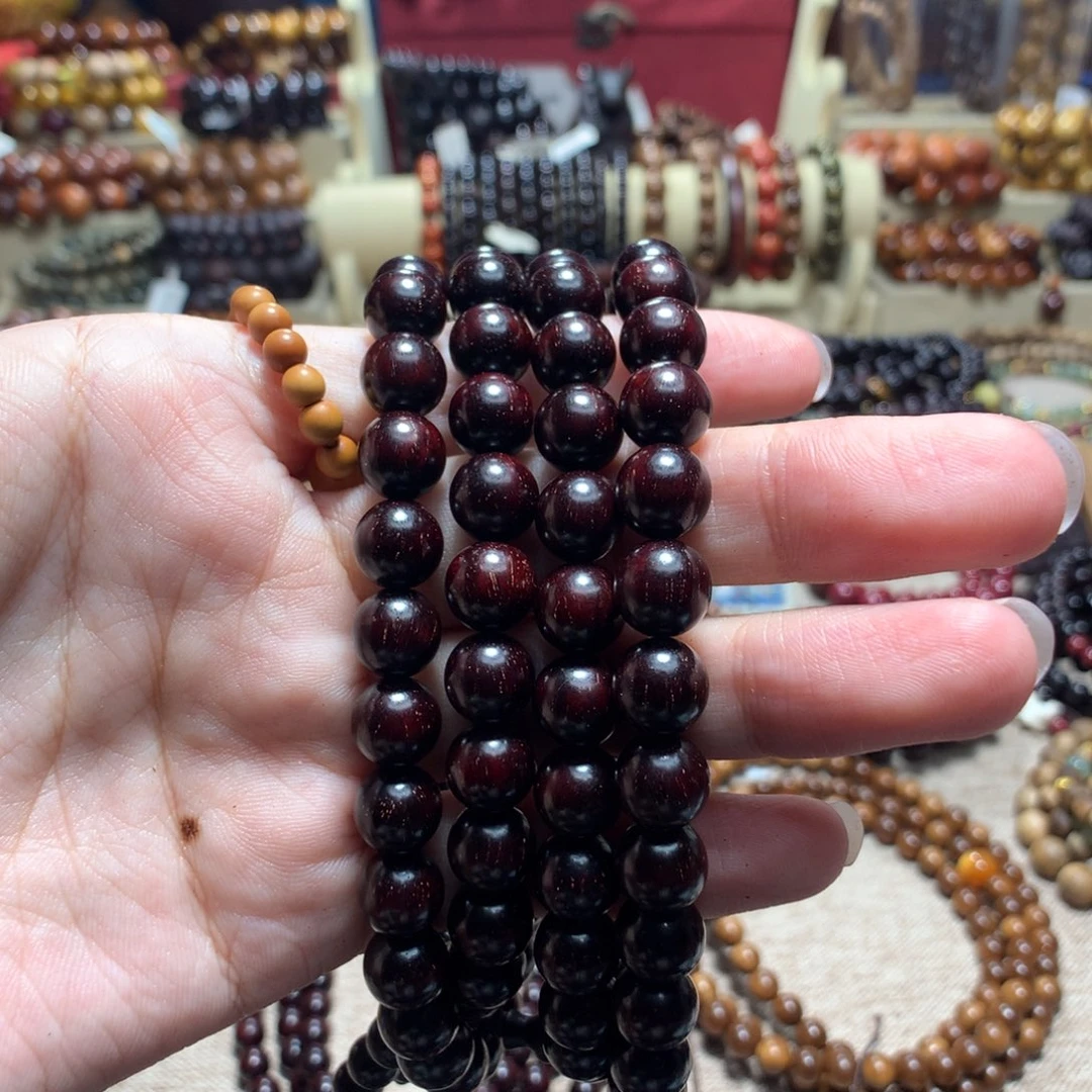 手串/手链小叶紫檀外***女8爆星108颗