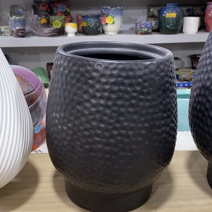 陶盆有孔 瑕疵针孔漏釉介意勿拍外口 13外高19