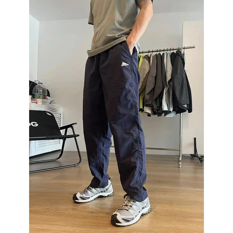 美式防水冲锋裤男款春秋防风尼龙速干裤子工装户外运动微锥萝卜裤