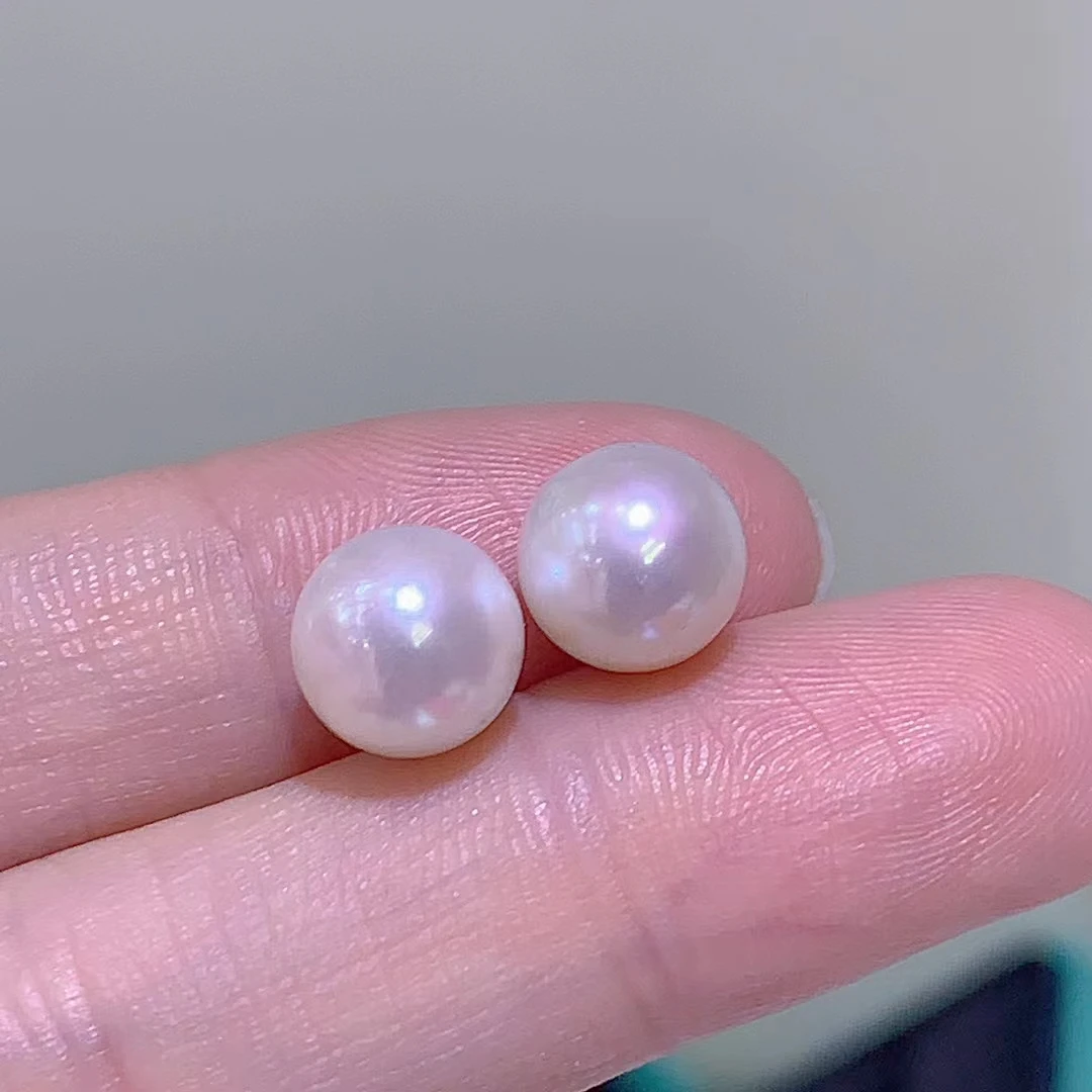 淡水珍珠耳钉S925银