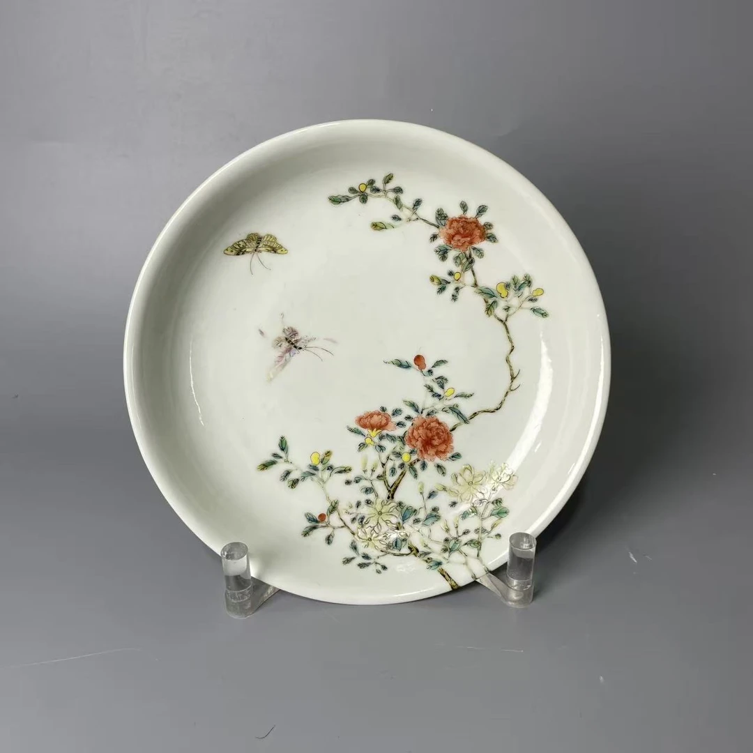 粉彩过墙花卉 盘